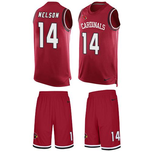 Nike Cardinals #14 J.J. Nelson Red Team Color Men's Stitched NFL Limited Tank Top Suit Jersey - Click Image to Close